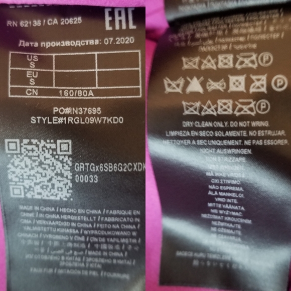 GUESS Marciano Purple Faux Fur Jacket - Picture 13 of 14